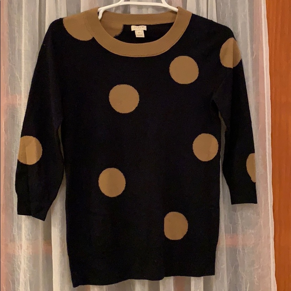 Navy blue polka dot sweater